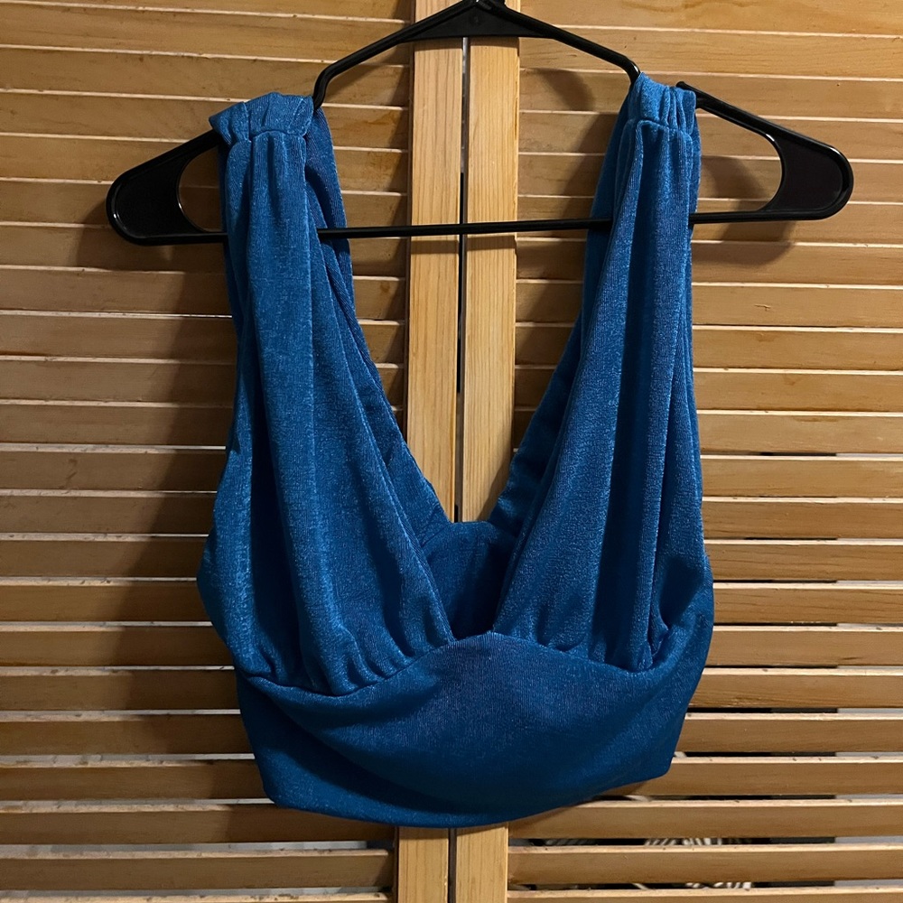 Blue Shimmer Bra Top